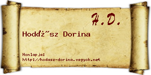 Hodász Dorina névjegykártya